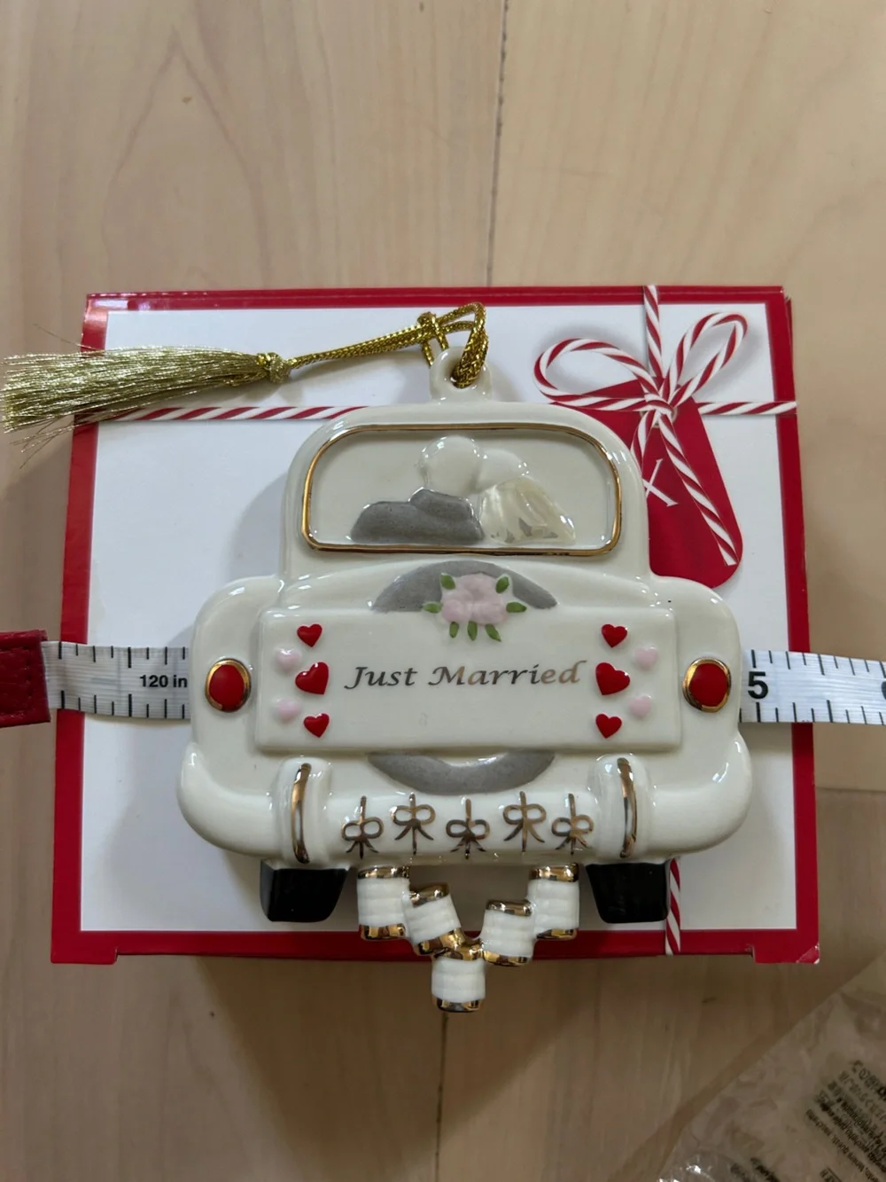 Lenox Personalized Just Married Car Keepsake Ornament Jennifer & Matt 2019